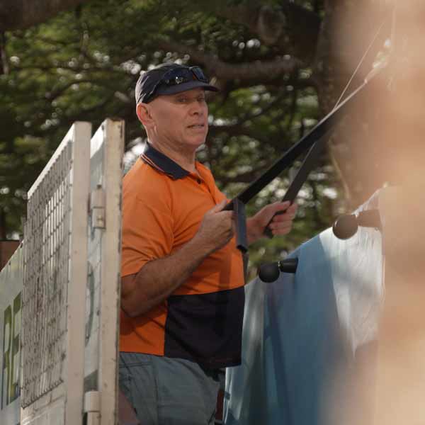 Steve removing junk