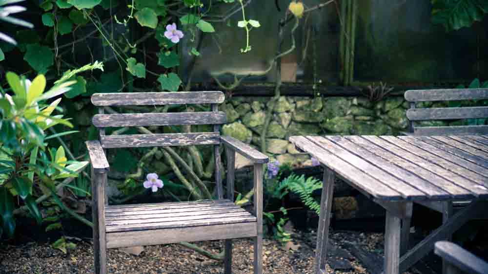 Old Wooden Outdoor Furniture