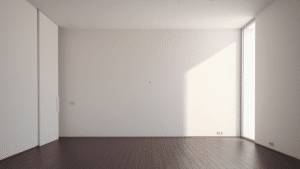 Empty modern room with sunlight